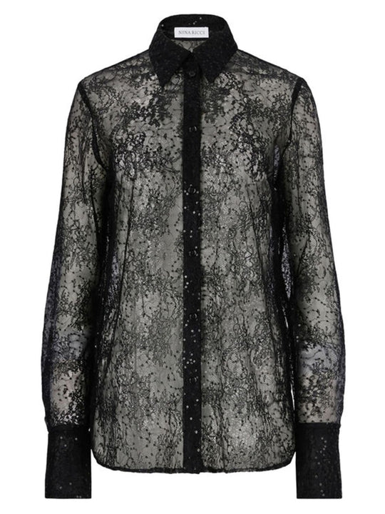 Lace Shirt With Sequins