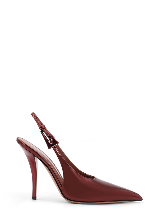 Jessica Slingback Mirror Leather Pumps