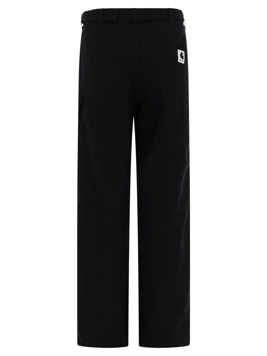 Sacai X Carhartt Wip Pants - Black | 05ec76651d322064cb76c0b3960bb7fcfa588294