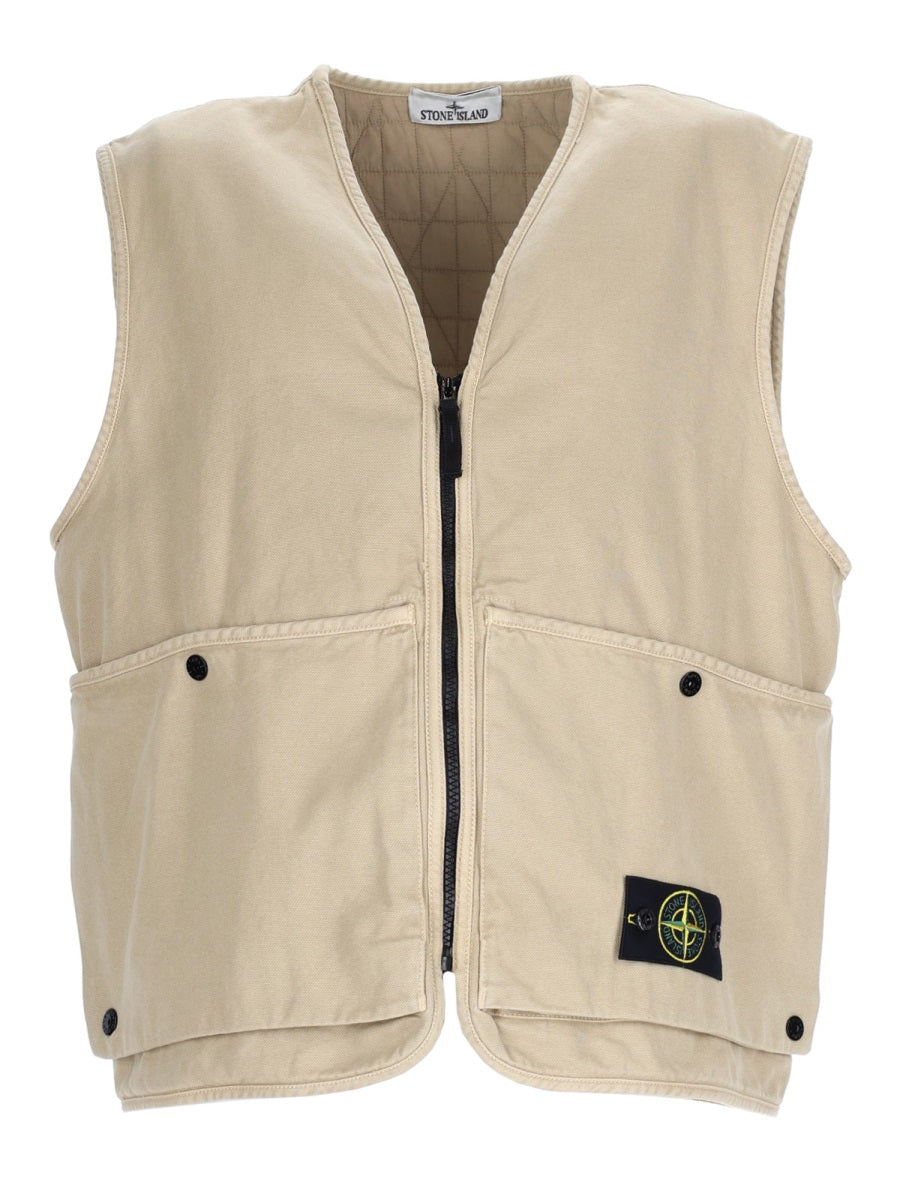 Stone Island Gilet - Beige | 0e65dff22b23fd4471ed6e0661b79b26ffb910c2