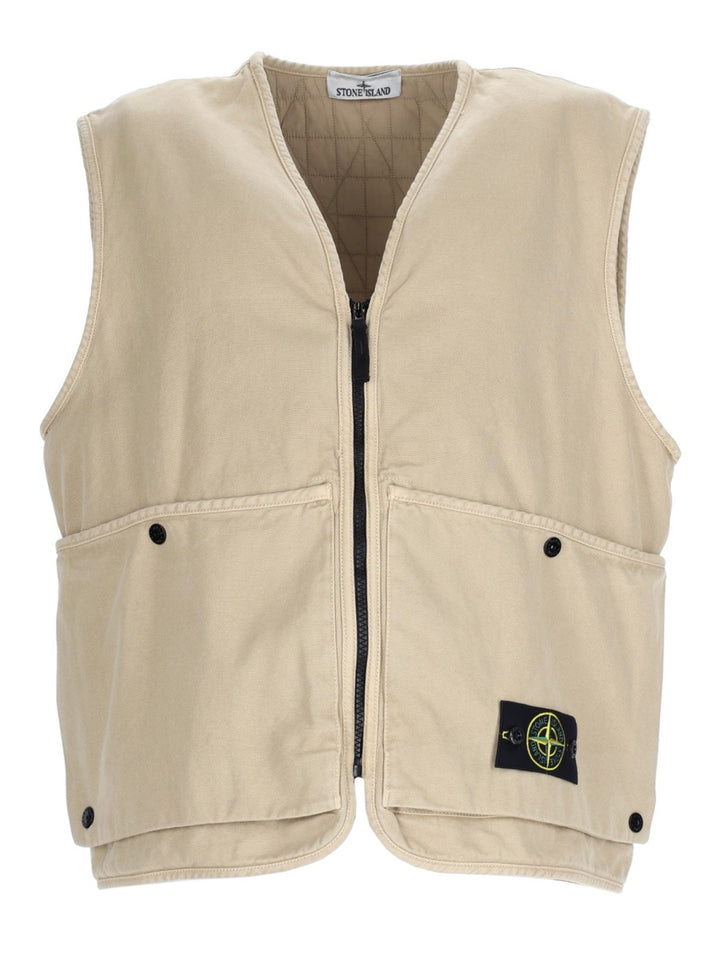 Stone Island Gilet - Beige | 0e65dff22b23fd4471ed6e0661b79b26ffb910c2