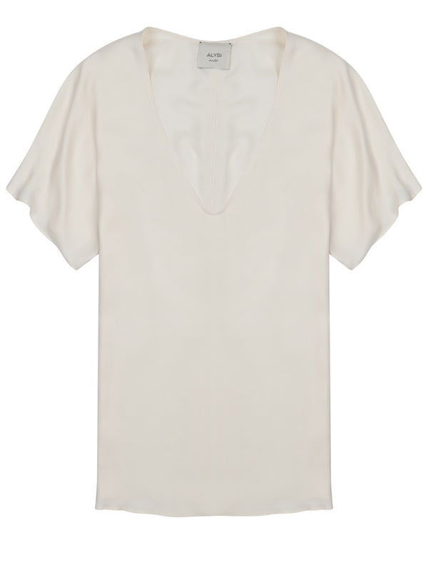Blusa In Twill Di Seta