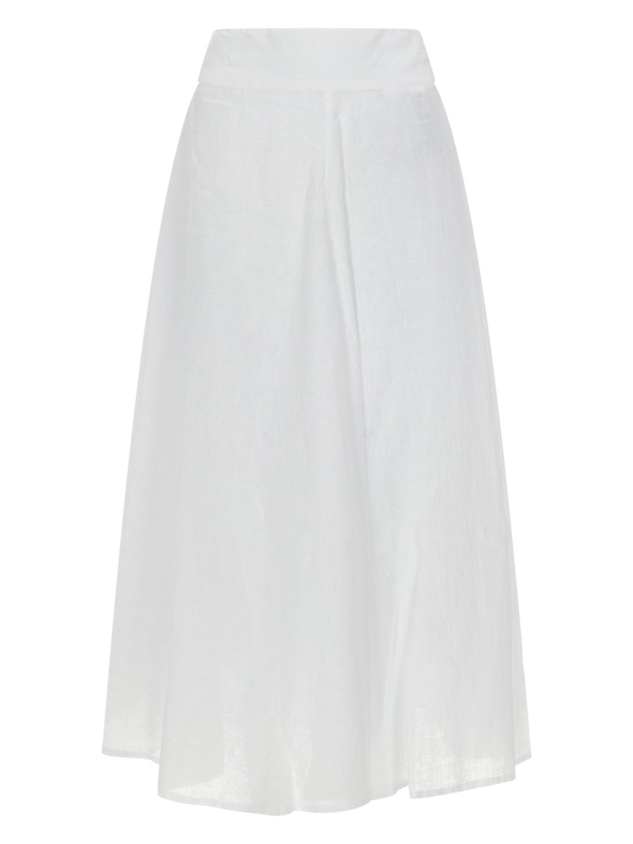120% Lino Skirts - White | a9f0ae669403d9c40f6b26df5ed6cf173210f035