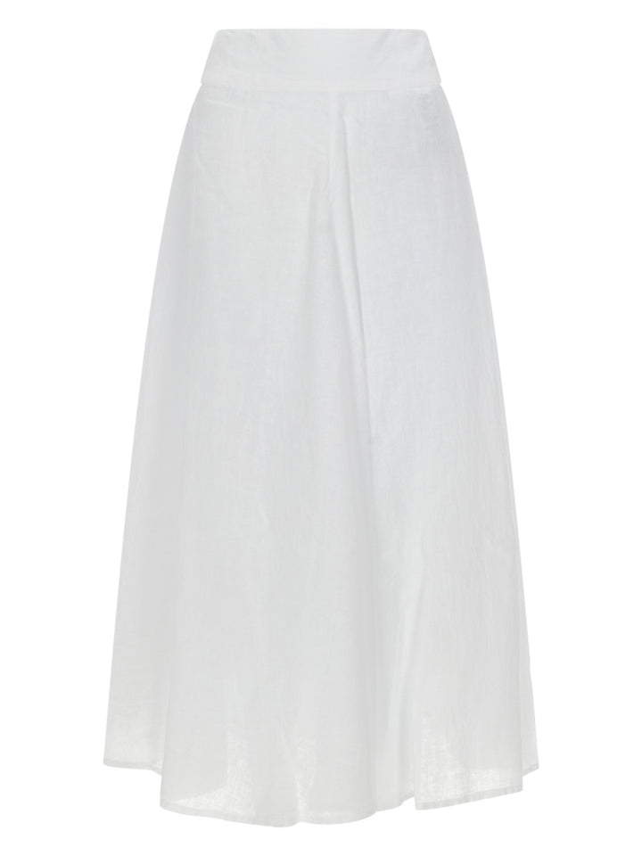 120% Lino Skirts - White | a9f0ae669403d9c40f6b26df5ed6cf173210f035