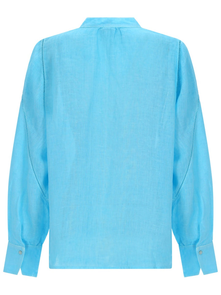 120% Lino Shirts - Azure | 696af35144d7e61fb9ed4c3a81a438afe463dcac