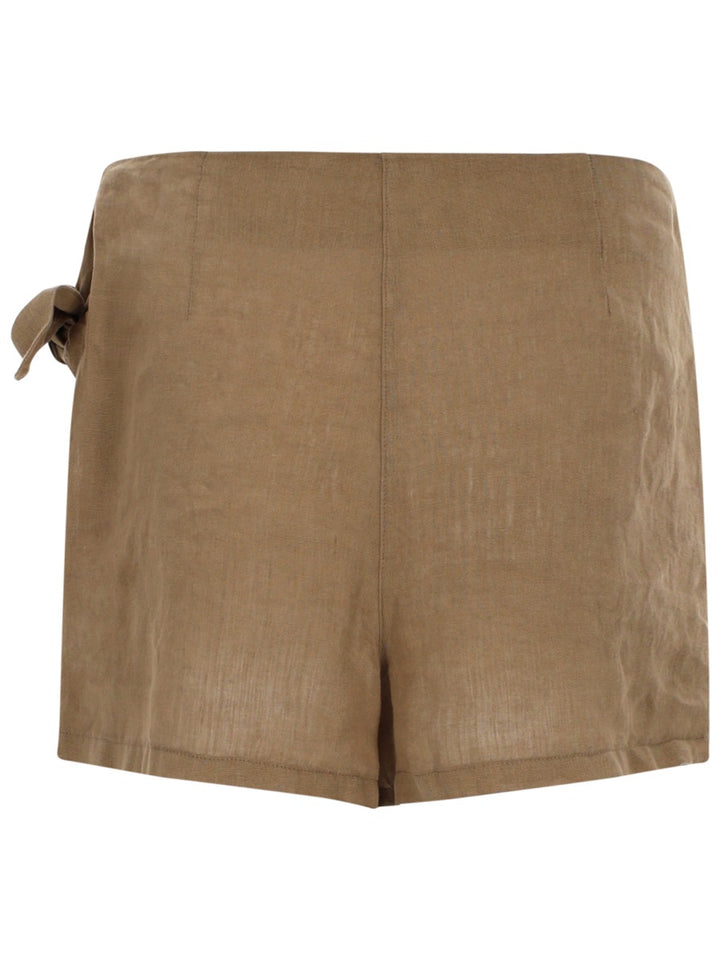 120% Lino Shorts - Beige | 27371d54925742ca7a76afd3a2c4b431d62a4b01
