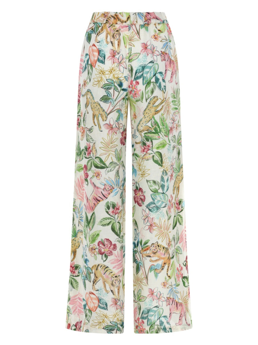 120% Lino Pants - Multicolour | 92d8f241829ee46a6450d306b105398753d1b68e