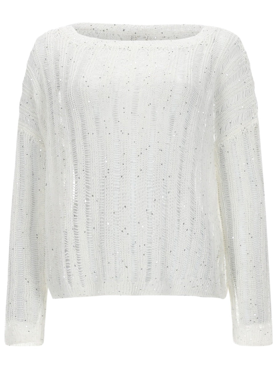 120% Lino Sweaters - White | 307fd2c229e999ca7f18440628a20d1b6e5016bb