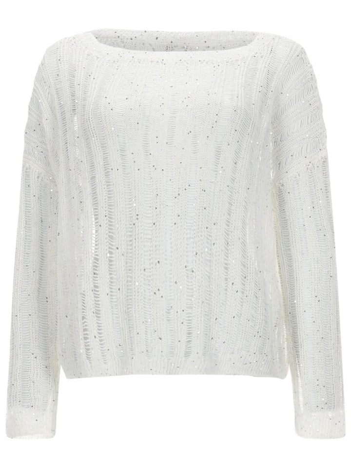 120% Lino Sweaters - White | 307fd2c229e999ca7f18440628a20d1b6e5016bb