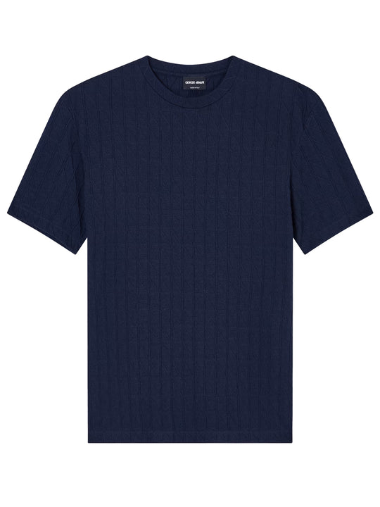 Asv Stretch Viscose And Cashmere Blend Crew Neck T-Shirt