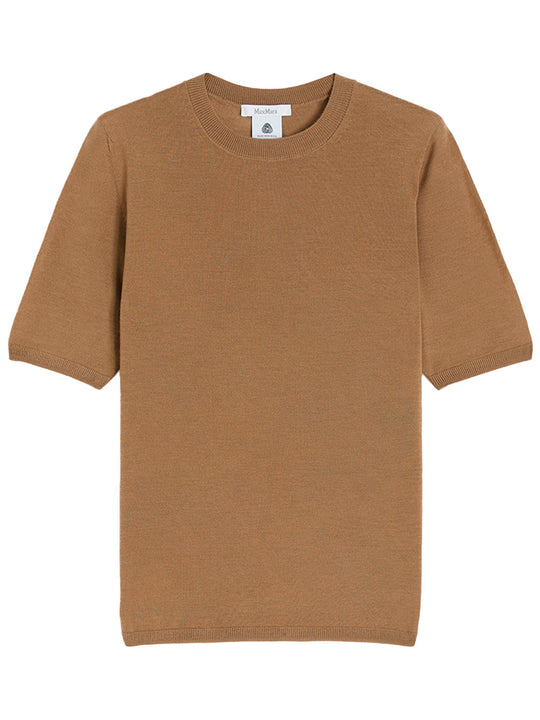 Short-Sleeved Basic Wool Sweater