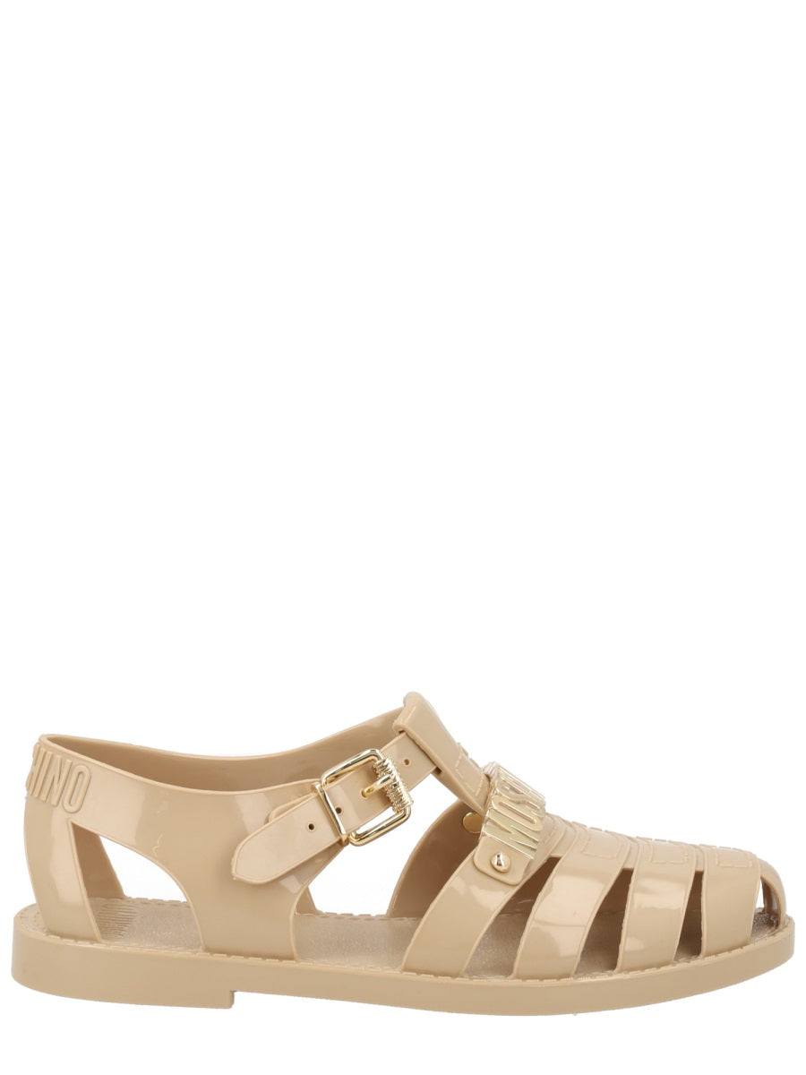 Moschino Sandals - Beige | 770adb67a41a87b92f3c7283a78bd512eef28f83