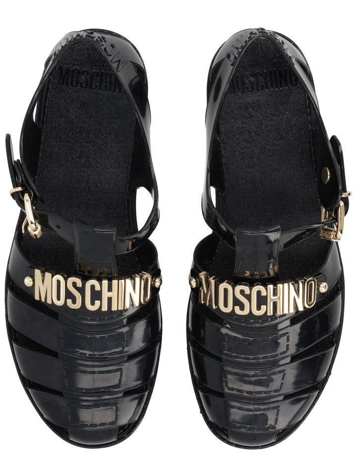 Moschino Sandals - Black | 9fd01459da82ba5e1f35ca282a015587d55bfcc0