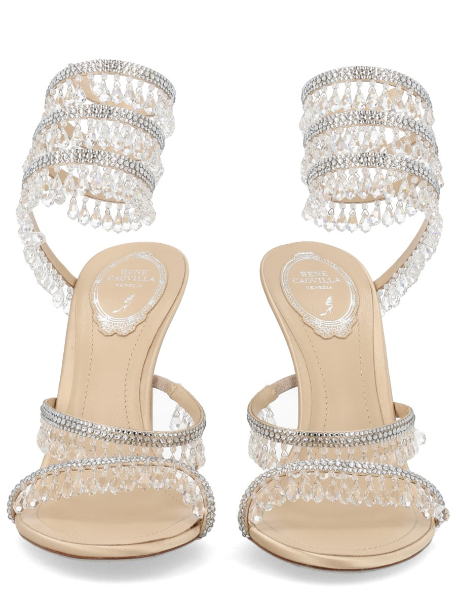 Rene Caovilla Sandals - Beige | f49b0bd5b3551bdb8aee810ae1dce1ac87590fbd