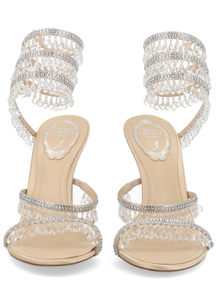 Rene Caovilla Sandals - Beige | f49b0bd5b3551bdb8aee810ae1dce1ac87590fbd