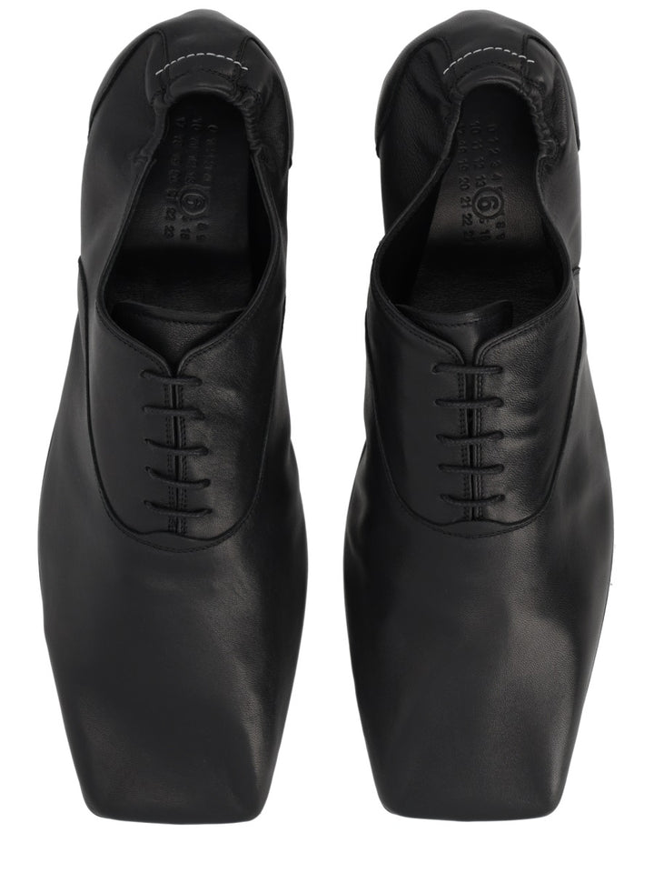 Mm6 Maison Margiela Flat Shoes - Black | 76607beb2d9a146ec9c474078a8407b32cad6ea8