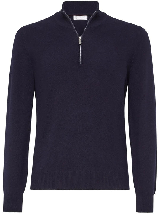 Cashmere Sweater With Half Zip