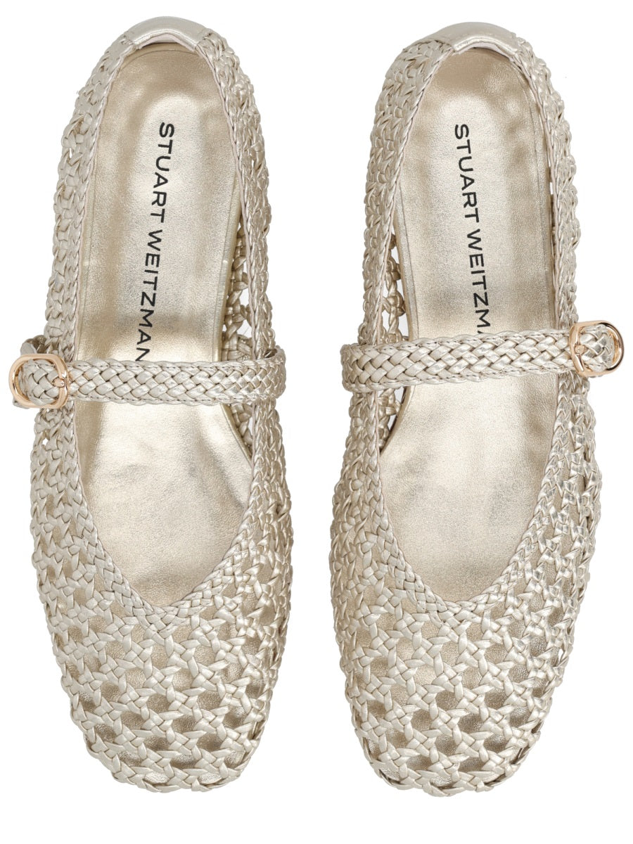 Stuart Weitzman Flat Shoes - Gold | ab13b1e03adef4a9d531e2ff424018269418d3f7
