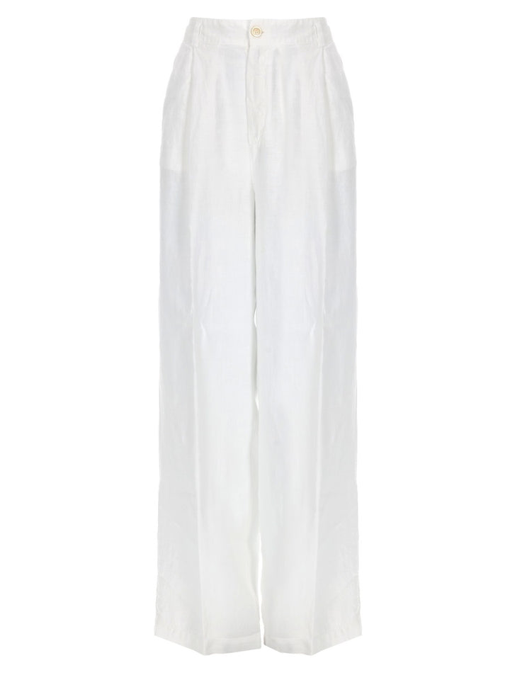120% Lino Pants - White | 0680aec0001eb89eef76caac58782970143cfec1