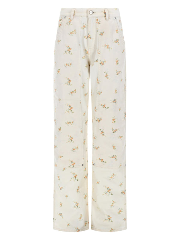 Pantalone Con Motivo Floreale