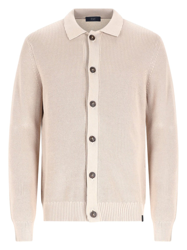 Cardigan In Maglia Di Cotone