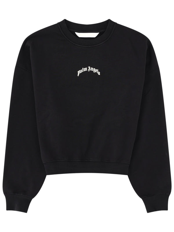 Felpa Crop Con Logo