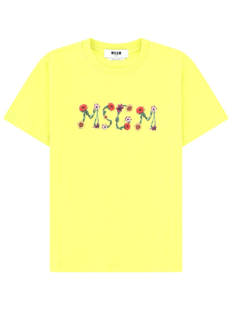 Msgm T shirts - Yellow | 4063146055e6e608a38391237b358427b06a2e11