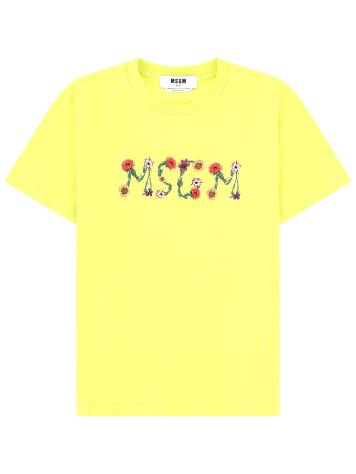 Msgm T shirts - Yellow | 4063146055e6e608a38391237b358427b06a2e11