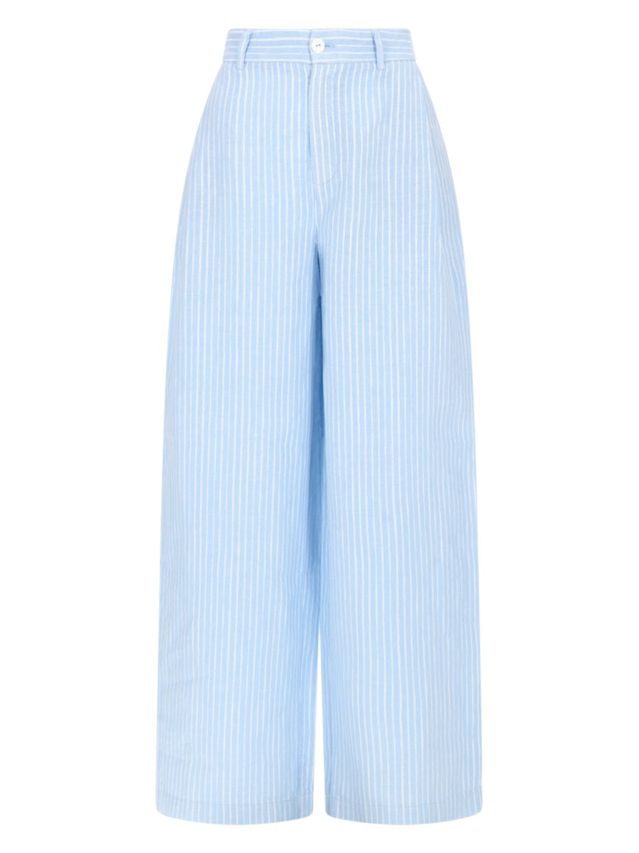 120% Lino Pants - Azure | 65569dfc676b1d2f6b375a26d4206f508e455edf