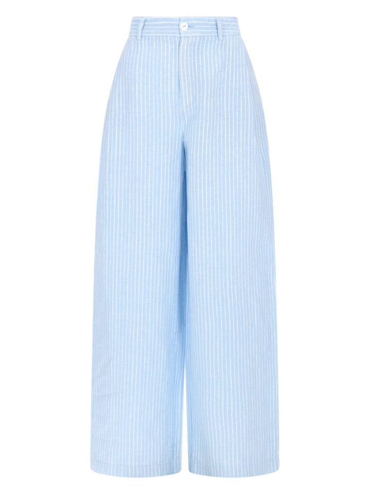 120% Lino Pants - Azure | 65569dfc676b1d2f6b375a26d4206f508e455edf
