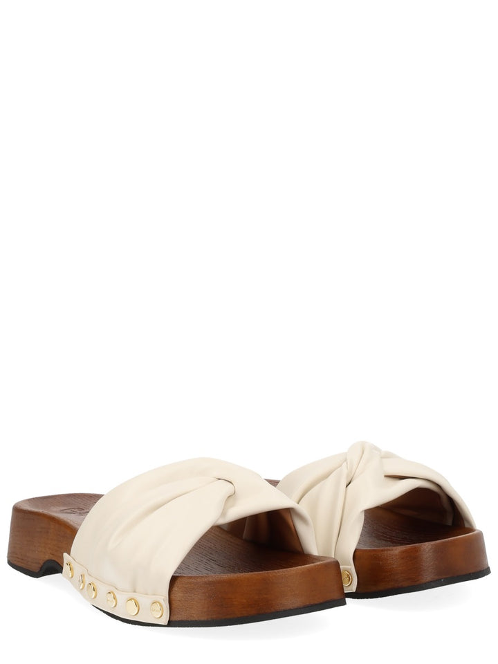 Ganni Sandals - Ivory | d02f2b1bf02d51960148e1cda26fe5a91744afe7