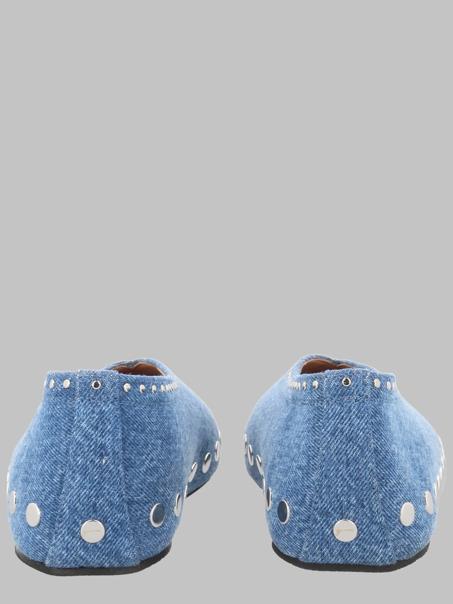 Ganni Flat Shoes - Denim | 19c28d4c6d1b07c389a28f0b1048bb574afb2273