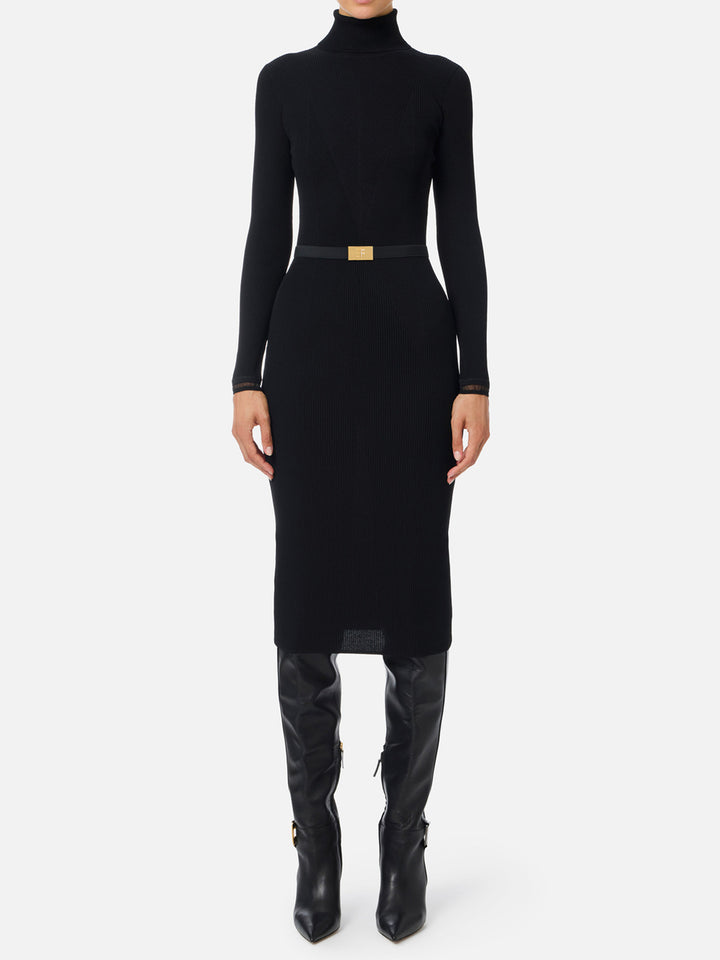 Elisabetta Franchi Midi dresses - Black | c4c7a39766d2ad41e833ad9d588033ad6e1932b6