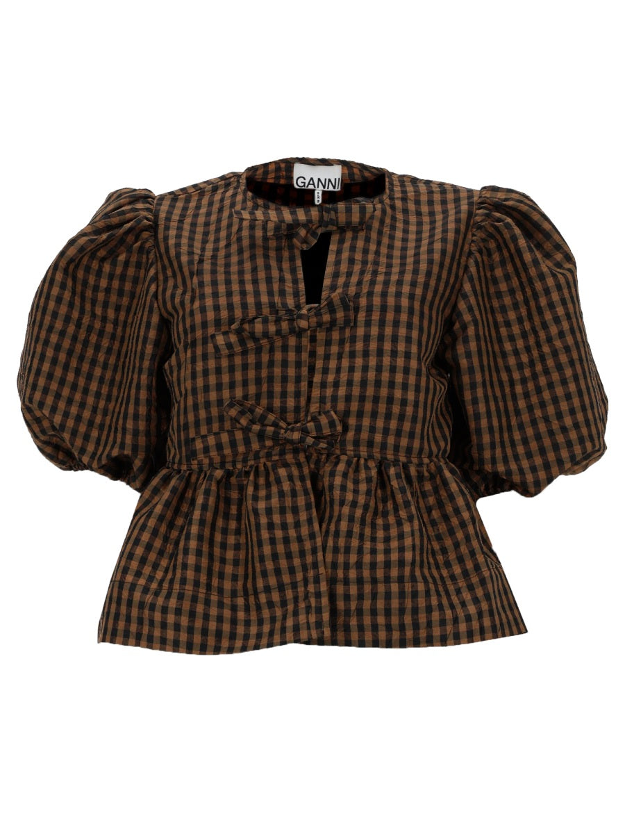 Ganni Tops - Brown | e31cfe2bdb1dec18124e318dcbbcabf7884b6e57