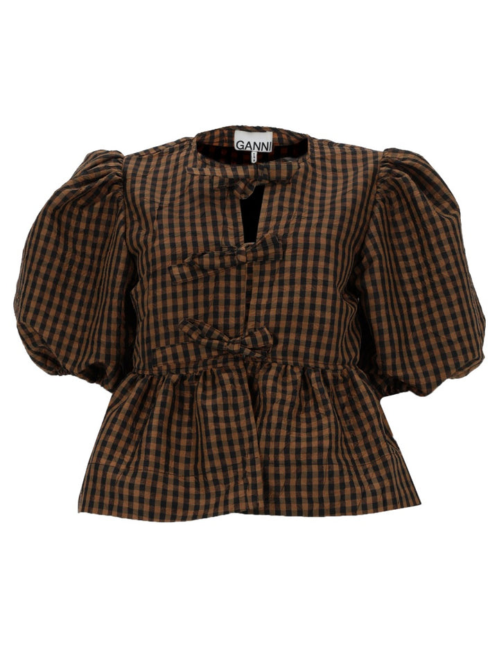 Ganni Tops - Brown | e31cfe2bdb1dec18124e318dcbbcabf7884b6e57