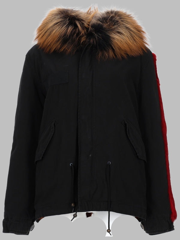 Parka Con Inserti In Pelliccia