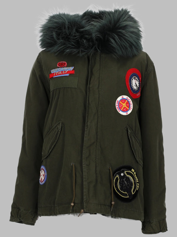 Parka Con Patch Logo E Cappuccio