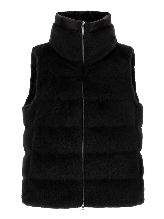 Eco Fur Quilted Padded Gilet
