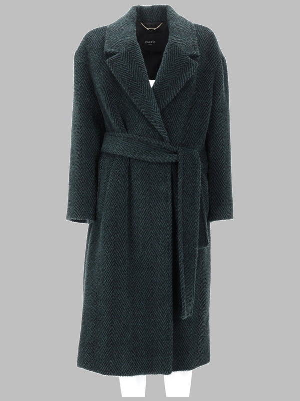 Cappotto In Alpaca E Lana Con Cintura