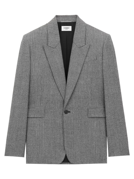 Prince Of Wales Wool Flannel Jacket