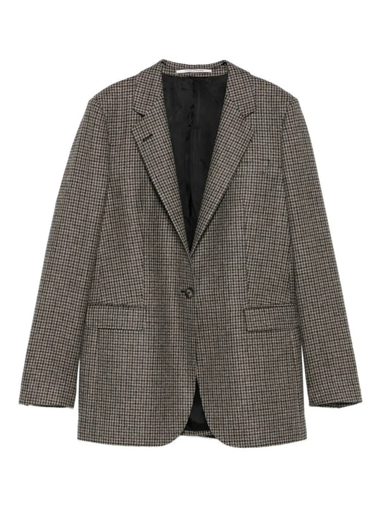 Adrianne Houndstooth Wool Blazer
