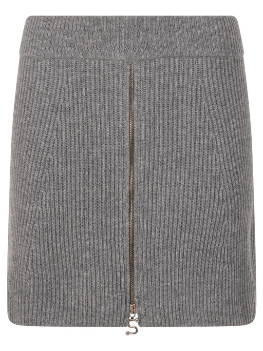 Wool Knit Miniskirt