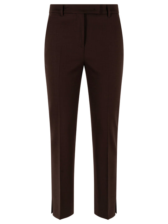Straight-Leg And Mid-Rise Wool Tailored Trousers