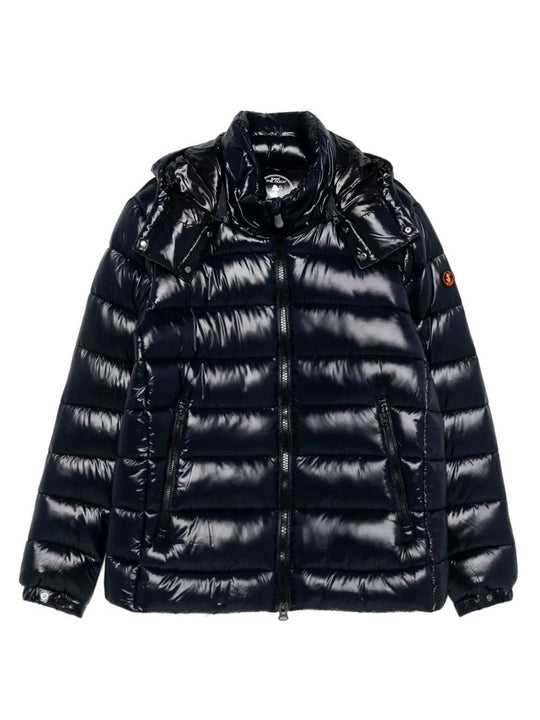 Florian Down Jacket With Lacquered Finish And Removable Hood