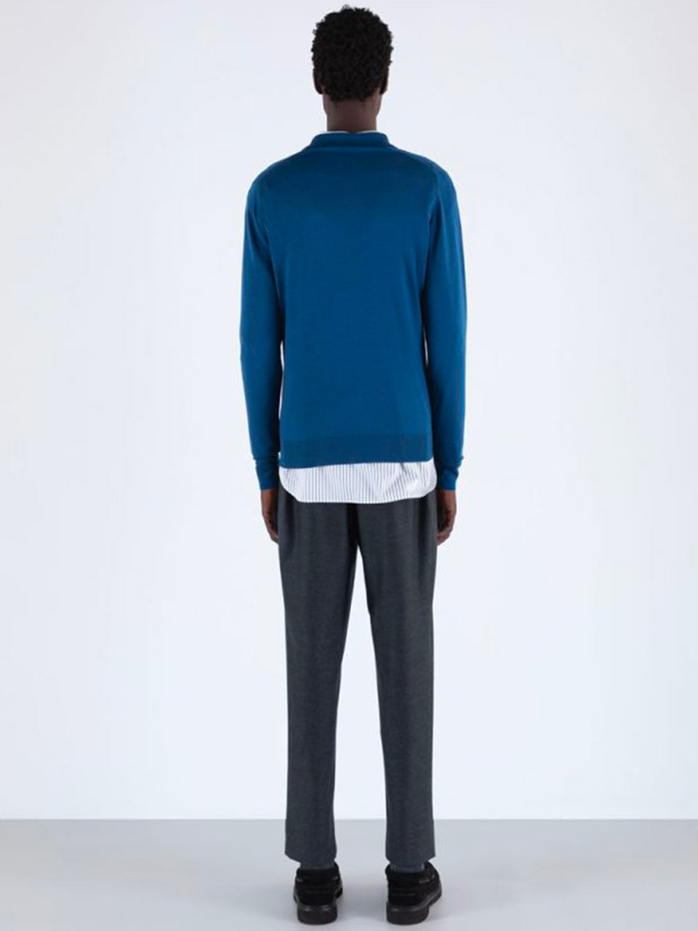 John Smedley Polo neck - Blue | 532456c46959fdce3d7a37bc865aad27647808b5