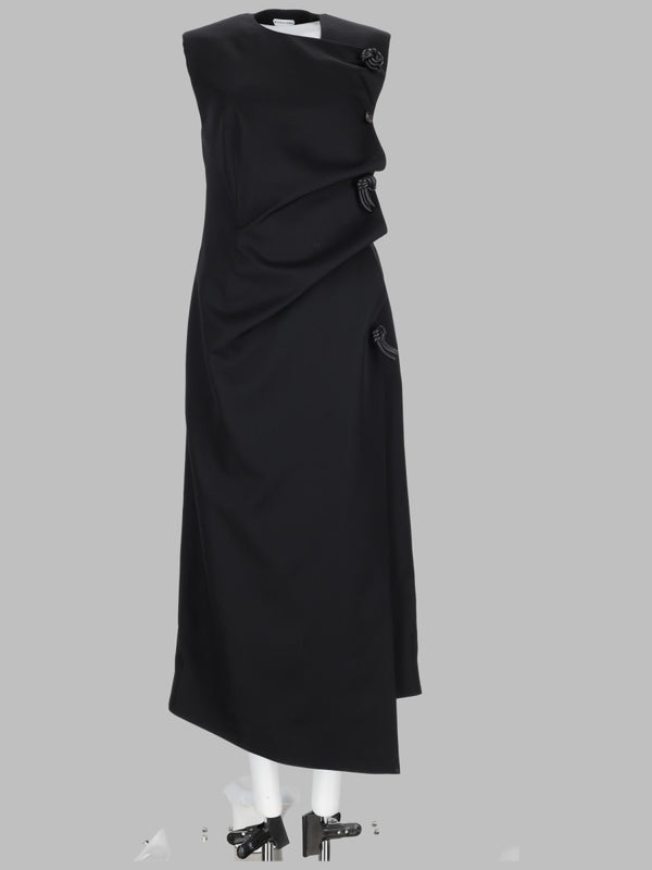 Vestido Midi Con Detalles "Knot" De Piel