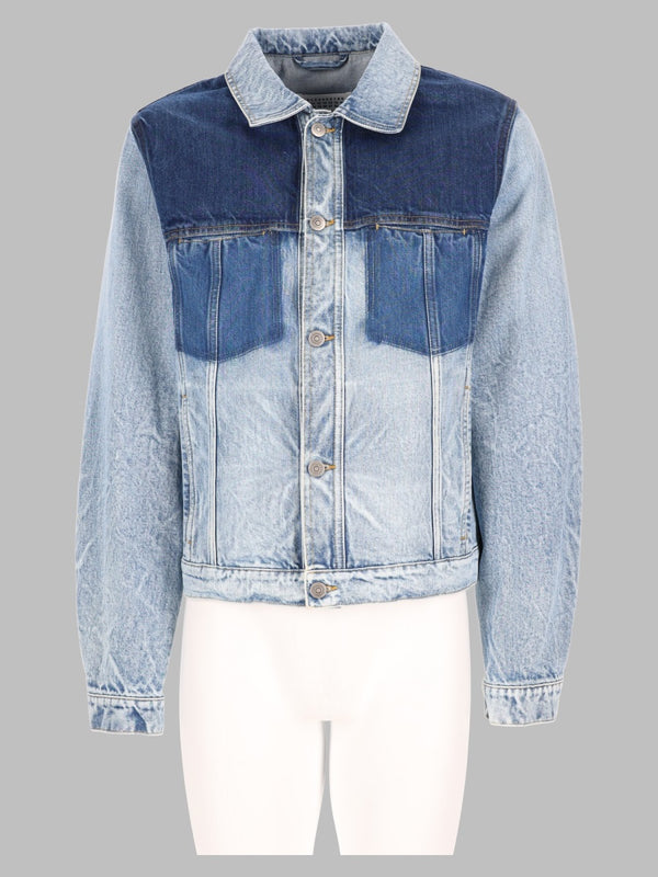 Giacca In Denim Effeto Patchwork