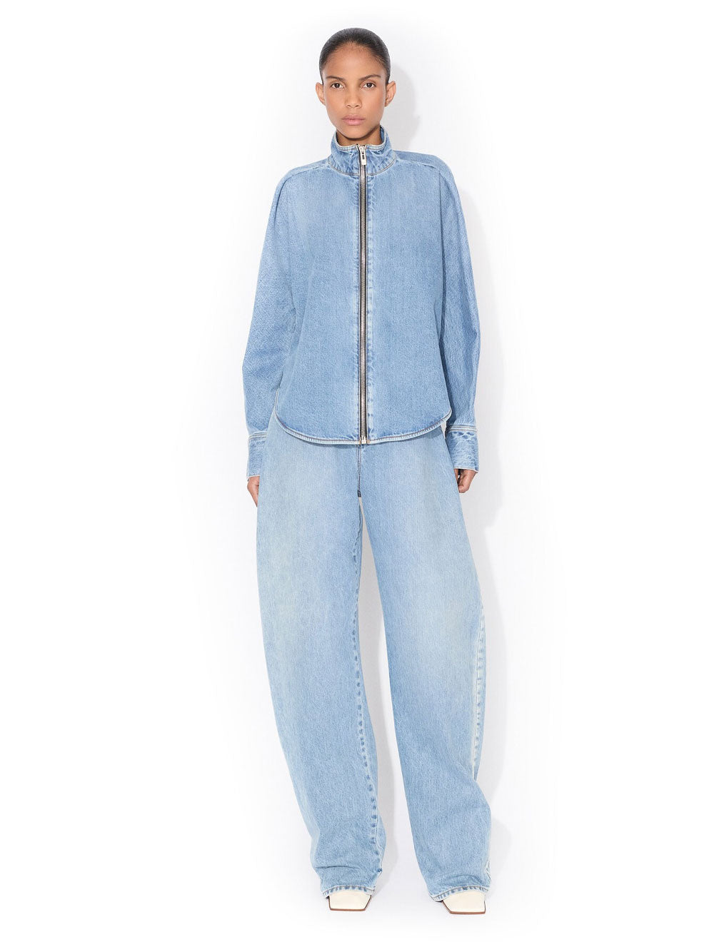 AlaÏA Denim&leather - Blue | e80fbb12b9f21f74097716f675ad40eddbdbb68d