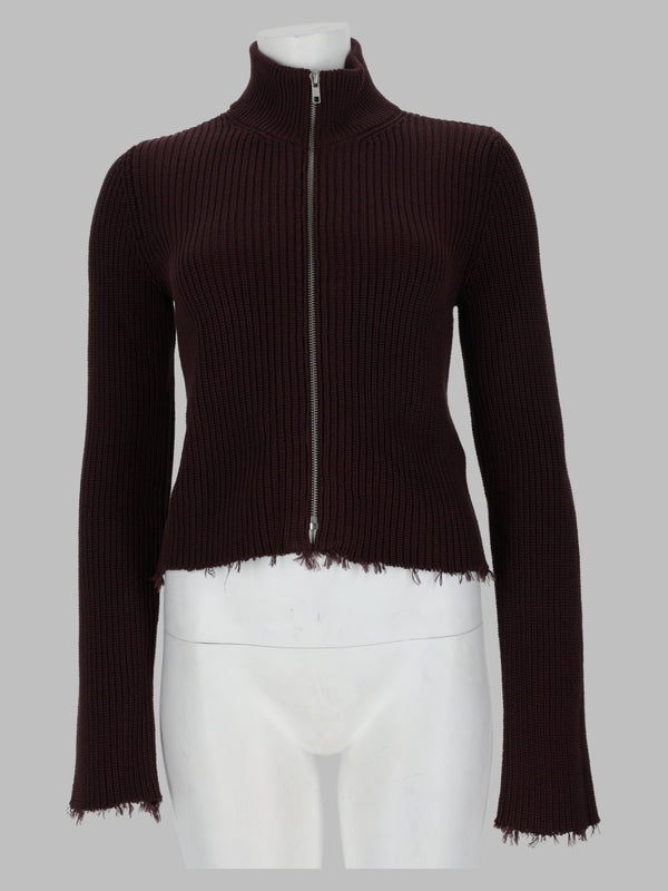 Cardigan A Coste Con Zip