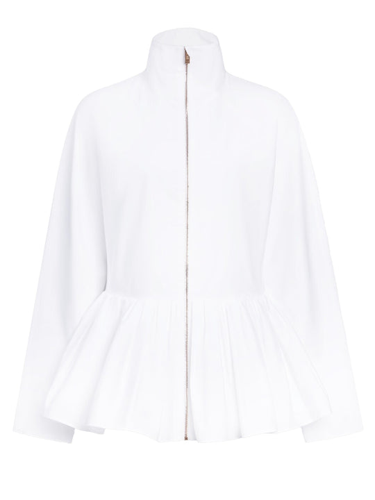 Cotton Poplin Peplum Jacket